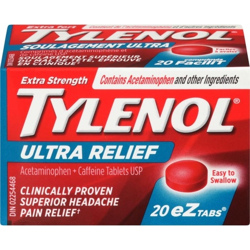 TYLENOL EX ST ULTRA RELIEF 20CT