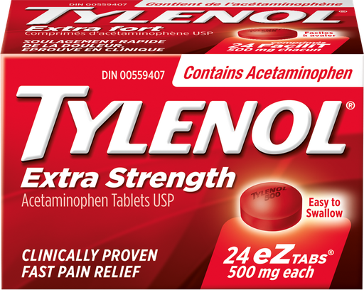 TYLENOL EXTRA STRENGTH 500MG /24PK