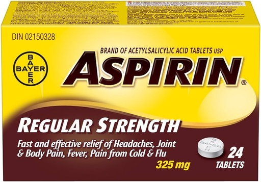 ASPIRIN REG STRENGTH 325MG/ 24ct