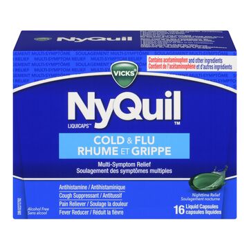 [2309] VICKS NYQUIL COLD & FLUE CAPSULES / 16CT 