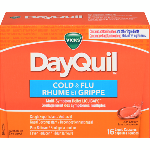 VICKS DAYQUIL COLD & FLUE CAPSULES 16CT