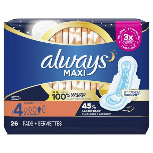 [10854] ALWAYS MAXI LONG PADS 26CT