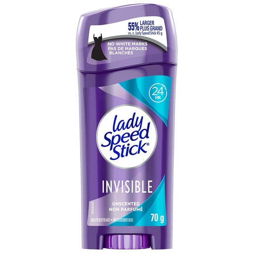 LADY SPEED STICK IVISIBLE UNSCENTED 70G 