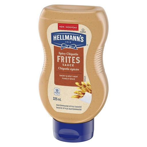 [068400001683] HELLMAN'S SPICY CHIPOTLE FRITES / 325ML 