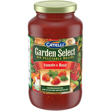 [SAU03343] CATELLI GARDEN TOMATO & BASIL SAUCE 640ML