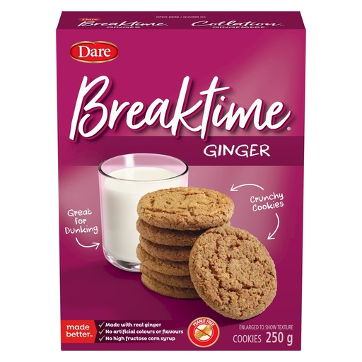 [SNK016236] Dare breaktime ginger cookies 250g