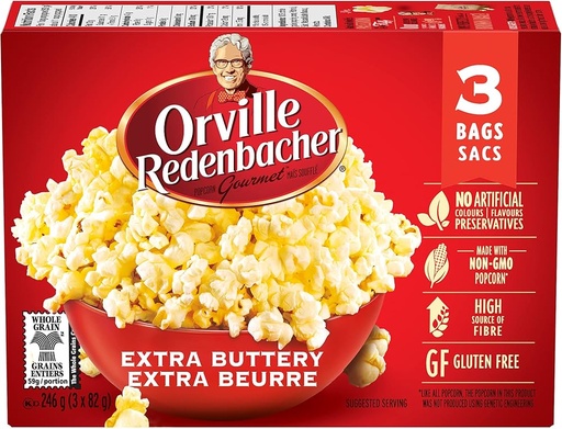 [SNK04461] ORVILLE BUTTERLY FLAVOUR POPCORN 82G/3CT