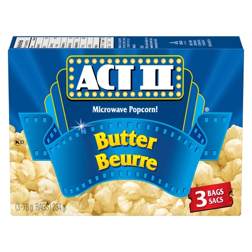 [076150215359] ACT II BUTTER POPCORN 3pk/234g