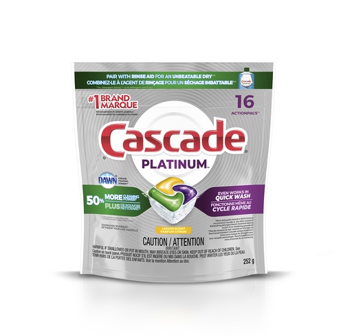 [037000844853] ECASCADE PLATINUM LEMON SCENT / 16CT  