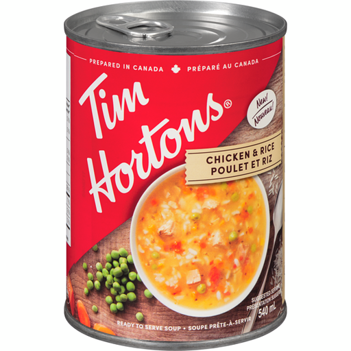 [063209128258] TIM HORTONS CHICKEN & RICE SOUP /540ML 