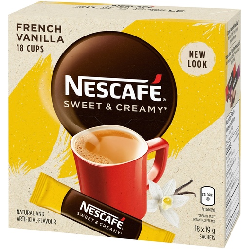 [055000710602] NESCAFE SWEET & CREAMY FRENCH VAN-19G 18CT