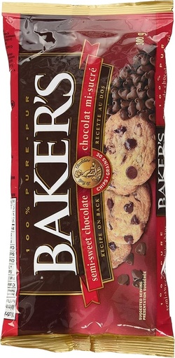 [BAK00751] BAKER'S CHIPS MILK SEMI SWEET CHOCOLATE 300G