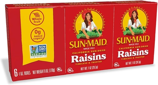 [BAK00855] SUN MAID RAISINS  IN BOX 30G 6CT
