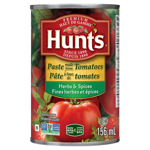 [058807388098] HUNTS TOMATO PASTE W/HERBS 156G