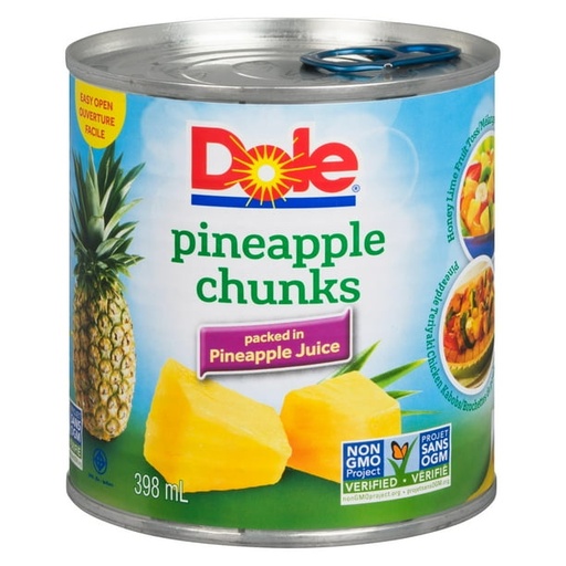 [065250004765] DOLE PINEAPPLE CHUNCKS 398ML