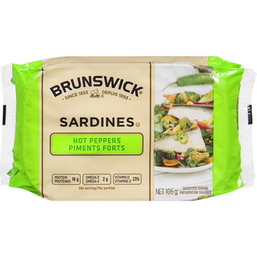[066613106034] N.B. SARDINES HOT PEPPERS 106G