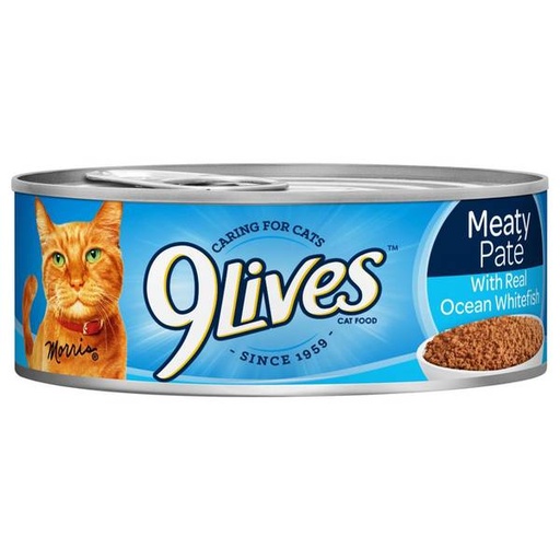 [3609] 9LIVES OCEAN WHT FISH 156G