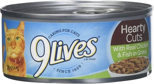 [079100003204] 9LIVES CHICKEN & FISH IN G 156G