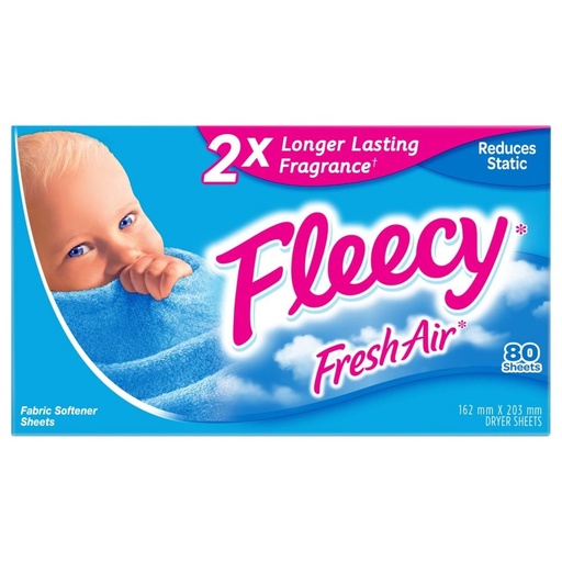 [HCP01782] FLEECY SHEETS FRESH AIR 80CT