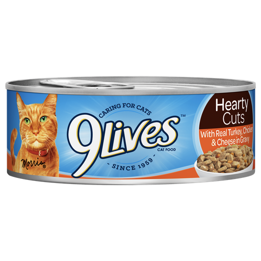 [079100000838] 9LIVES TURKEY CHICKEN & CHEESE IN G 156G