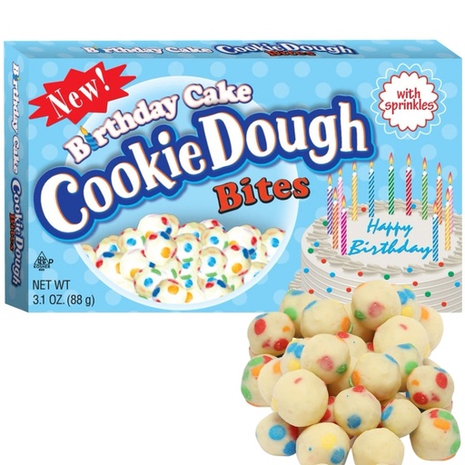 [1351B] COOKIE DOUGH BITES BOX BIRTHDAY CAKE 3.1OZ