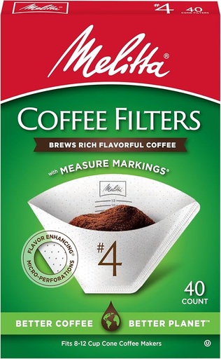 [HCP04553] MELITTA WHT COFFEE FILTER #4 40CT