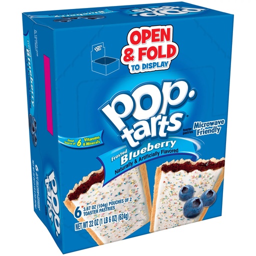 [0317.] POPTARTS FROSTED BLUEBERRY 6CT
