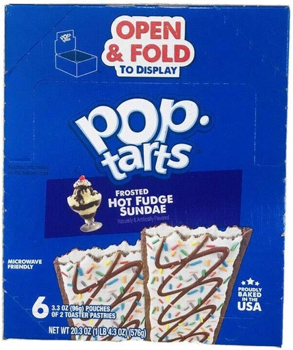[0464A/4716] POPTARTS FROSTED HOT FUDGE SUNDAE 6CT