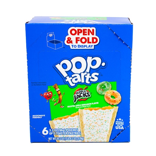 [038000291517] POPTARTS FROSTED APPLE JACKS 6CT
