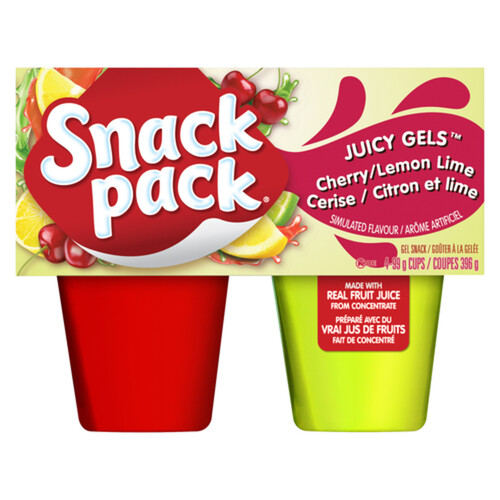 [058807412144] SNACK PACK CHERRY/LIME 4CT 99G
