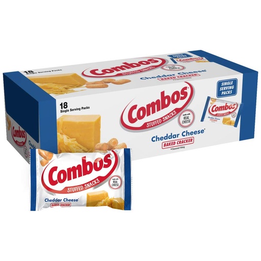 [0300K] COMBOS CHEDDAR CHEESE CRACKER 18CT