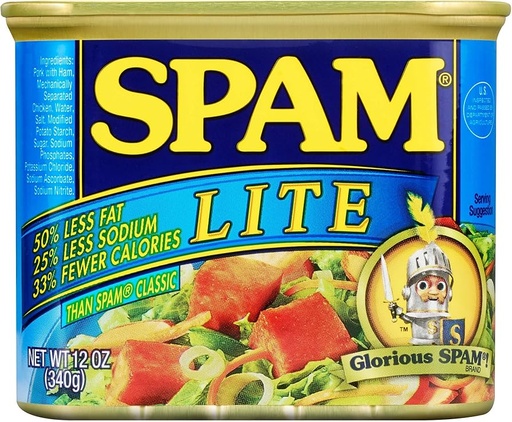 [037600707855] SPAM LUNCHEON MEAT LITE 340G
