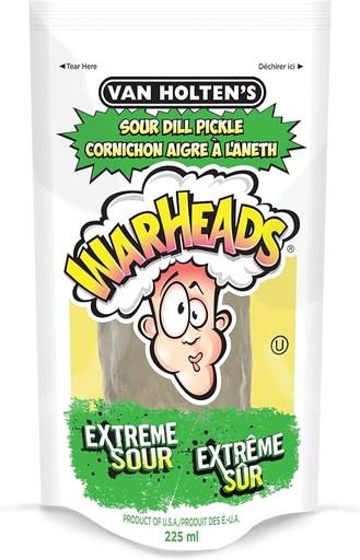 [0701F] VAN HOLTEN'S WARHEADS SOUR DILL PICKLE 1CT