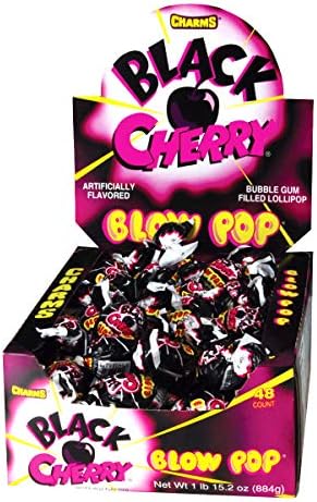 [014200338887] CHARMS BLACK CHERRY BLOW POP 48CT 884G