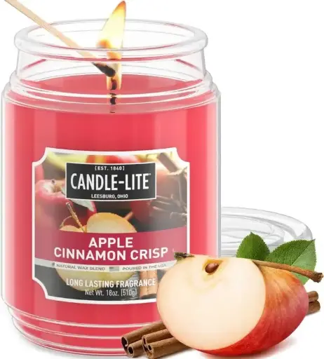 [806712103950] CANDLE IN JAR SPICED APPLE 15OZ