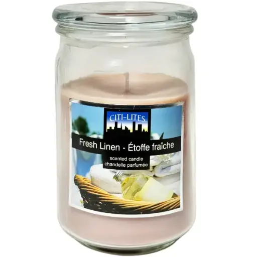 [806712103974] CANDLE IN JAR FRESH LINEN 15OZ