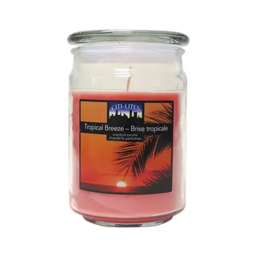 [806712104018] CANDLE IN JAR TROPICAL BREEZE 15OZ