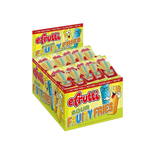[1597A] E.FRUTTI SOUR FRUITY FRIES 48CT 744G