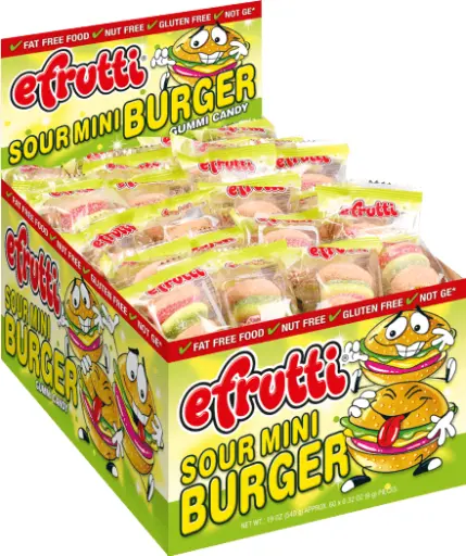[1599A] E.FRUTTI SOUR MINI BURGER 60CT 540G