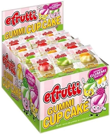 [1599B] E.FRUTTI GUMMI CUPCAKES 60CT 480G 