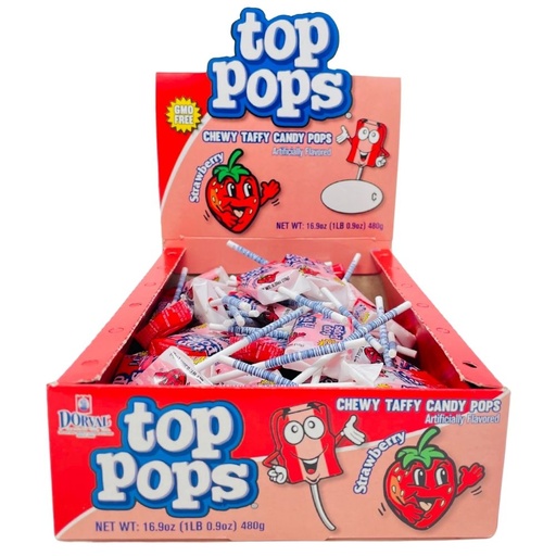 [1209B] TOP POPS STRAWBERRY 48CT 336G