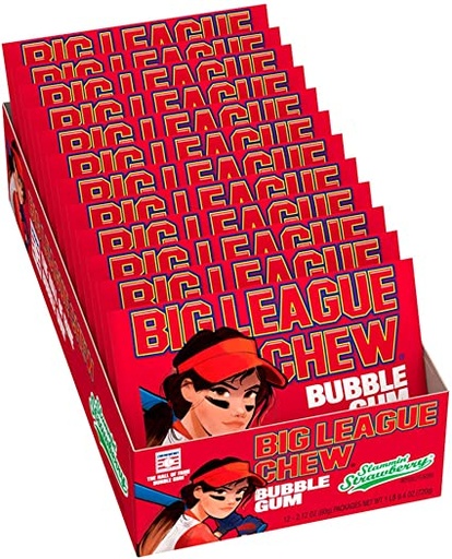 [1630S] BIG LEAGUE CHEW STRAWBERRY 12CT 720G