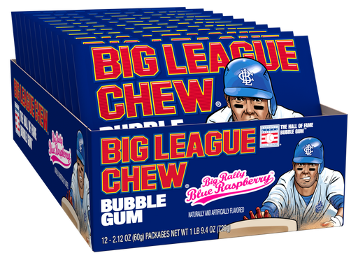 [1630D] BIG LEAGUE CHEW BLUE RASP. 12CT 720G (US)