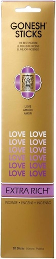 [078612208077] GONESH STICKS LOVE 20PK