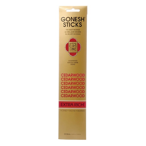 [078612208220] GONESH STICKS CEDARWOOD 20PK