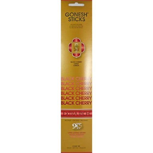 [078612208060] GONESH STICKS BLACK CHERRY 20PK