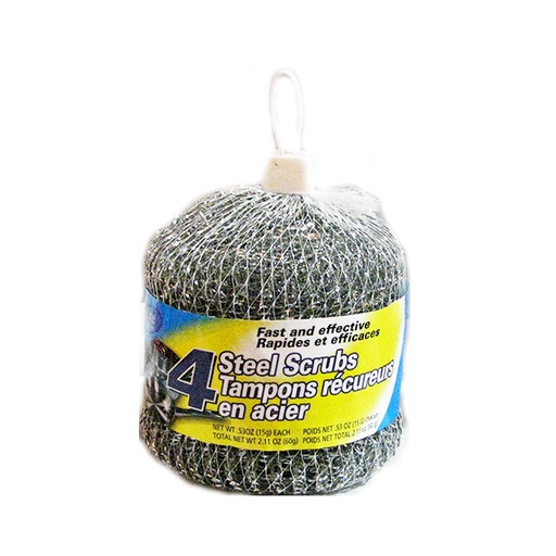 [806712307037] PUR-EST STEEL SCRUBS 4PK