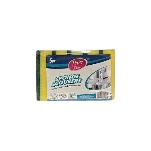 [T31514] PURE KLEEN SPONGE SCOURERS 5PK