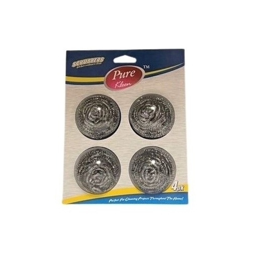 [806712314912] PURE KLEEN STEEL DOUBLE SCRUBER 4PK