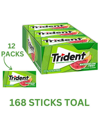 [012546011129] TRIDENT WATERMELON TWIST 12PK
